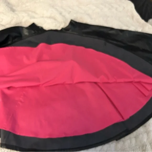 Vixen by Micheline Pitt Black Vegan leather circle skirt - Picture 2 of 6